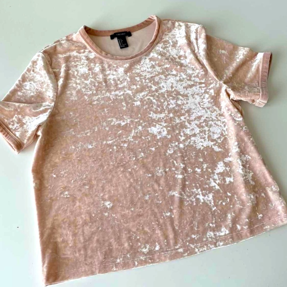 Forever 21 Crushed Velvet Shirt, Size L